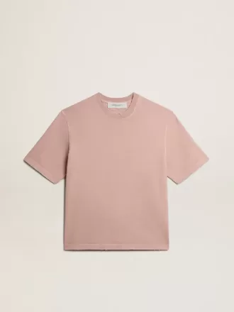 Pulverrosa T-shirt med omvendt logo på ryggen – Jersey Capsule
