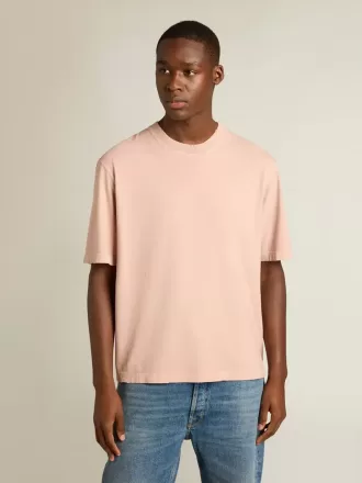 Pulverrosa T-shirt med omvendt logo på ryggen – Jersey Capsule