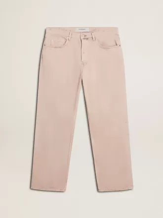 Rosa farvede jeans til mænd