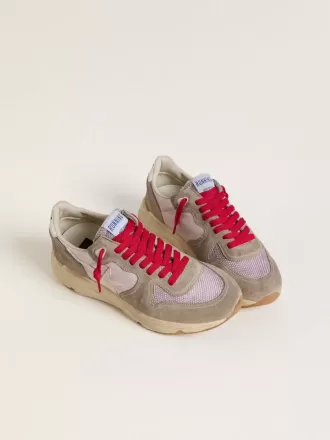 Running Sole LTD i lyserødt nylon med hvid læderstjerne
