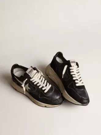 Running Sole til kvinder i sort nappa og ruskind