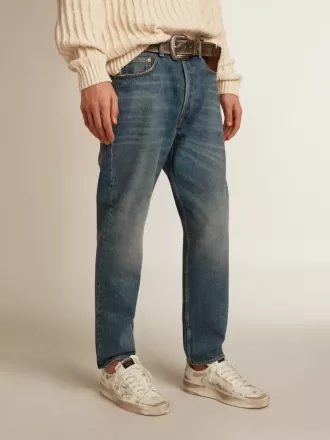 Slim fit jeans til mænd med medium vask