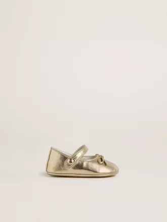 Sofi Baby balletflade sko i guldmetallisk læder Sofi Baby balletflade sko i guldmetallisk læder