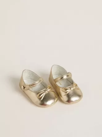 Sofi Baby balletflade sko i guldmetallisk læder Sofi Baby balletflade sko i guldmetallisk læder