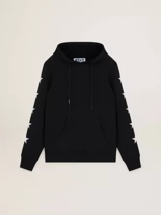 Sort Alighiero Star Collection sweatshirt med kontrastfulde hvide stjerner