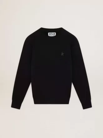 Sort Archibald Star Collection sweatshirt med tone-i-tone stjerne på fronten