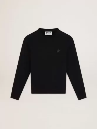 Sort Athena Star Collection sweatshirt med tone-i-tone stjerne på fronten