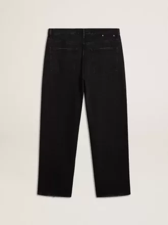 Sort one-wash jeans til mænd