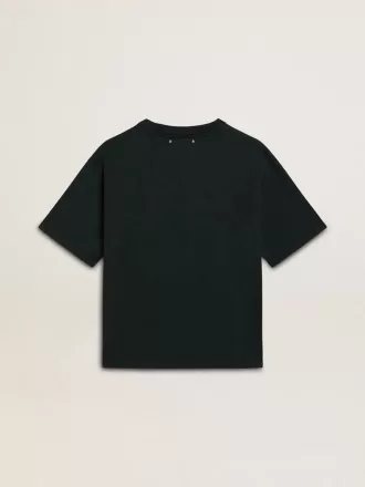 Sort T-shirt til kvinder med krystaller