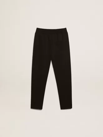 Sorte joggingbukser til drenge med hvide stjerner