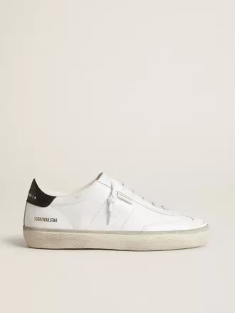 Soul Star til mænd i hvidt læder med sort læderhælkappe