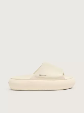 Space-Star Slide slip-ons til kvinder i hvidt læder
