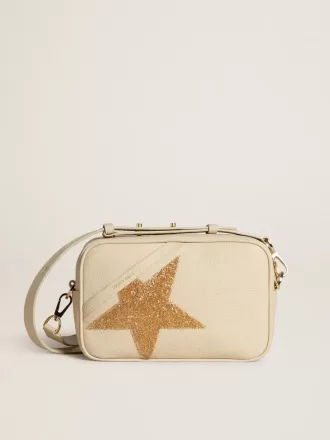 Star Bag i smørfarvet hamret læder med Swarovski-krystalstjerne