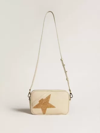 Star Bag i smørfarvet hamret læder med Swarovski-krystalstjerne