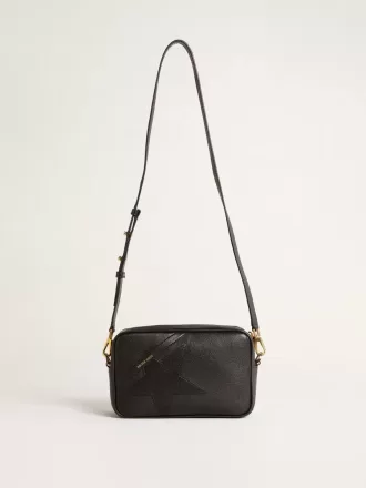 Star Bag i sort læder med tone-i-tone stjerne
