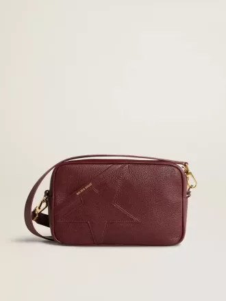 Star Bag i vinrødt læder med tone-i-tone stjerne