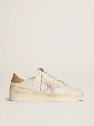 Stardan LTD til kvinder med beige læderstjerne og krokodillebeige læderhælkappe