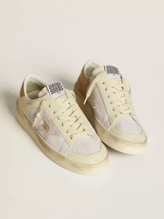 Stardan LTD til kvinder med beige læderstjerne og krokodillebeige læderhælkappe