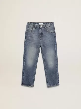 Stretchjeans til drenge i blå denim Stretchjeans til drenge i blå denim