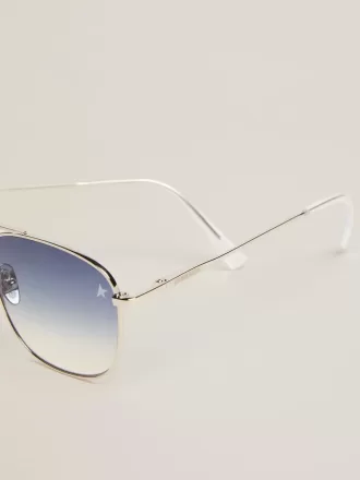Sunframe Roger aviator-model med sølvfarvet stel Sunframe Roger aviator-model med sølvfarvet stel