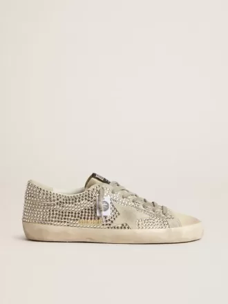 Super-Star i nubuck med Swarovski-krystaller og isgrå ruskindstjerne