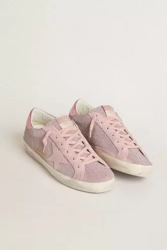 Super-Star LTD i glitter med ruskindstjerne og læderhælkappe