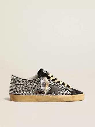 Super-Star LTD med Swarovski-krystaller og sort læderstjerne