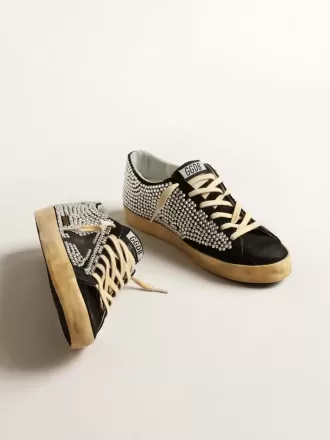 Super-Star LTD med Swarovski-krystaller og sort læderstjerne