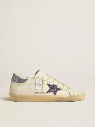 Super-Star LTD til kvinder med ruskindsstjerne og hælkappe med Swarovski-krystaller