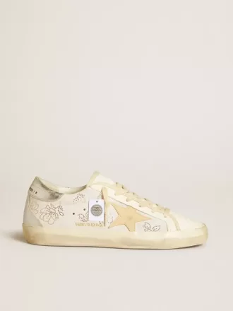 Super-Star LTD til kvinder med Swarovski-krystaller og røggrå læderstjerne
