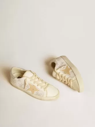 Super-Star LTD til kvinder med Swarovski-krystaller og røggrå læderstjerne