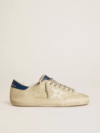 Super-Star LTD til mænd i nubuck med hvid læderstjerne og blå hælkappe