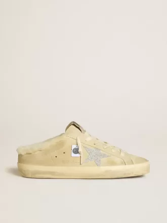 Super-Star Sabots med Swarovski-krystalstjerne og shearling-foring