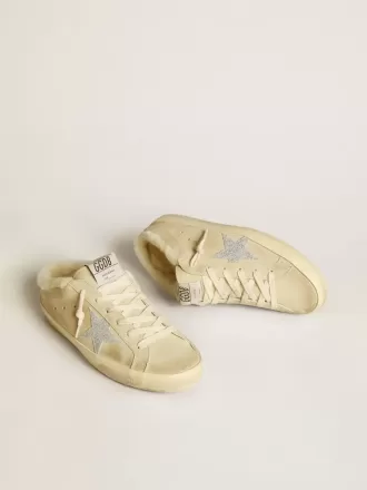 Super-Star Sabots med Swarovski-krystalstjerne og shearling-foring