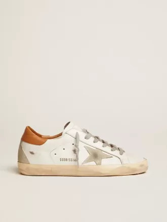 Super-Star sneakers til kvinder med ruskindstjerne og brun hælkappe