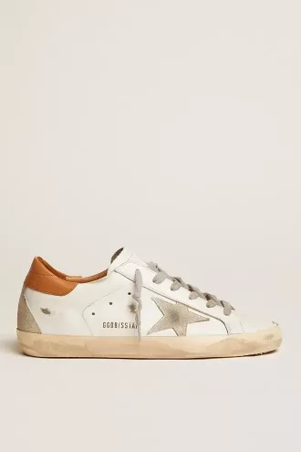 Super-Star sneakers til mænd med ruskindstjerne og brun hælkappe