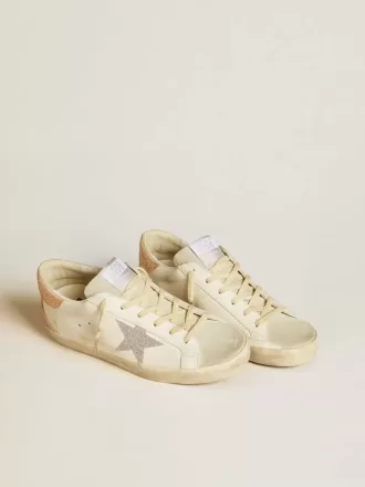 Super-Star til kvinder i læder med Swarovski-krystalstjerne og hælkappe Super-Star til kvinder i læder med Swarovski-krystalstjerne og hælkappe