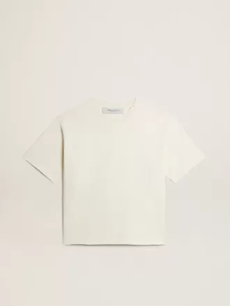 T-shirt i ældet hvid med omvendt logo på ryggen – Jersey Capsule T-shirt i ældet hvid med omvendt logo på ryggen – Jersey Capsule