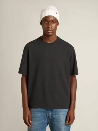 T-shirt i vasket sort med omvendt logo på ryggen – Jersey Capsule T-shirt i vasket sort med omvendt logo på ryggen – Jersey Capsule