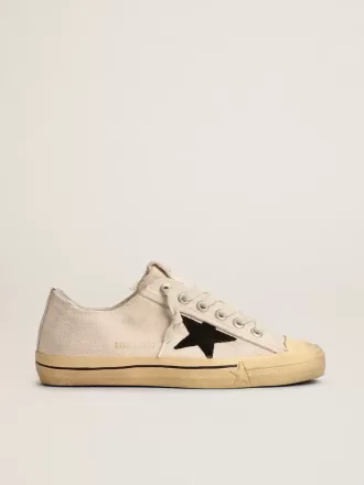 V-Star LTD til kvinder med sort ruskindsstjerne og broderet skrift